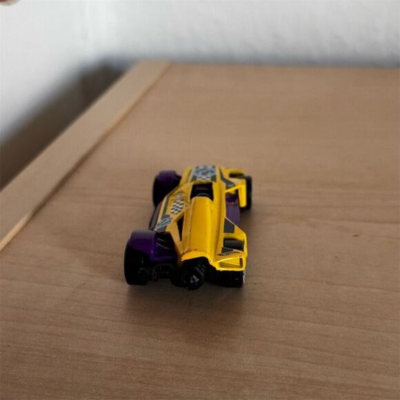 Hot Wheels Med-Evil Yellow Purple Diecast Car Mystery Models 2013 Racing Theme - Picture 4 of 6
